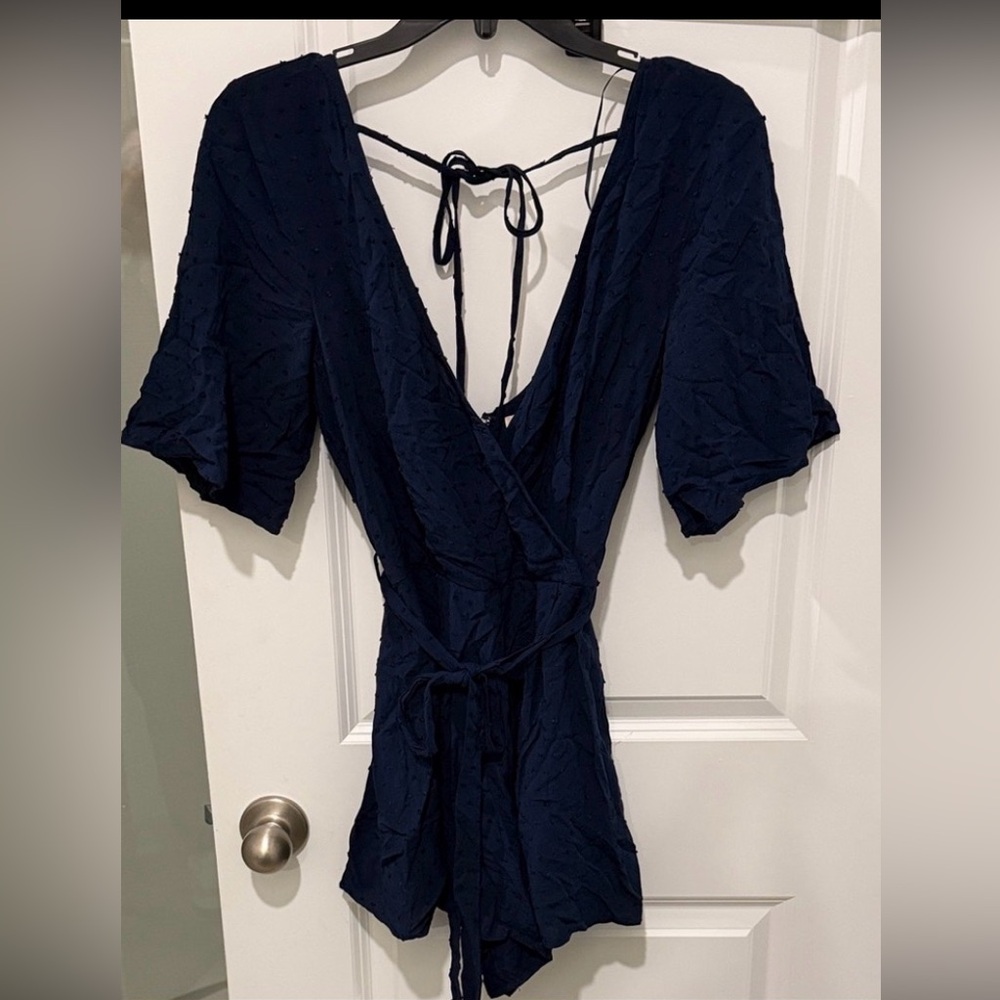 Mi ami Navy Blue romper from Francesca’s